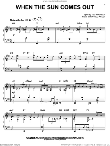 When The Sun Comes Out (arr. Brent Edstrom)