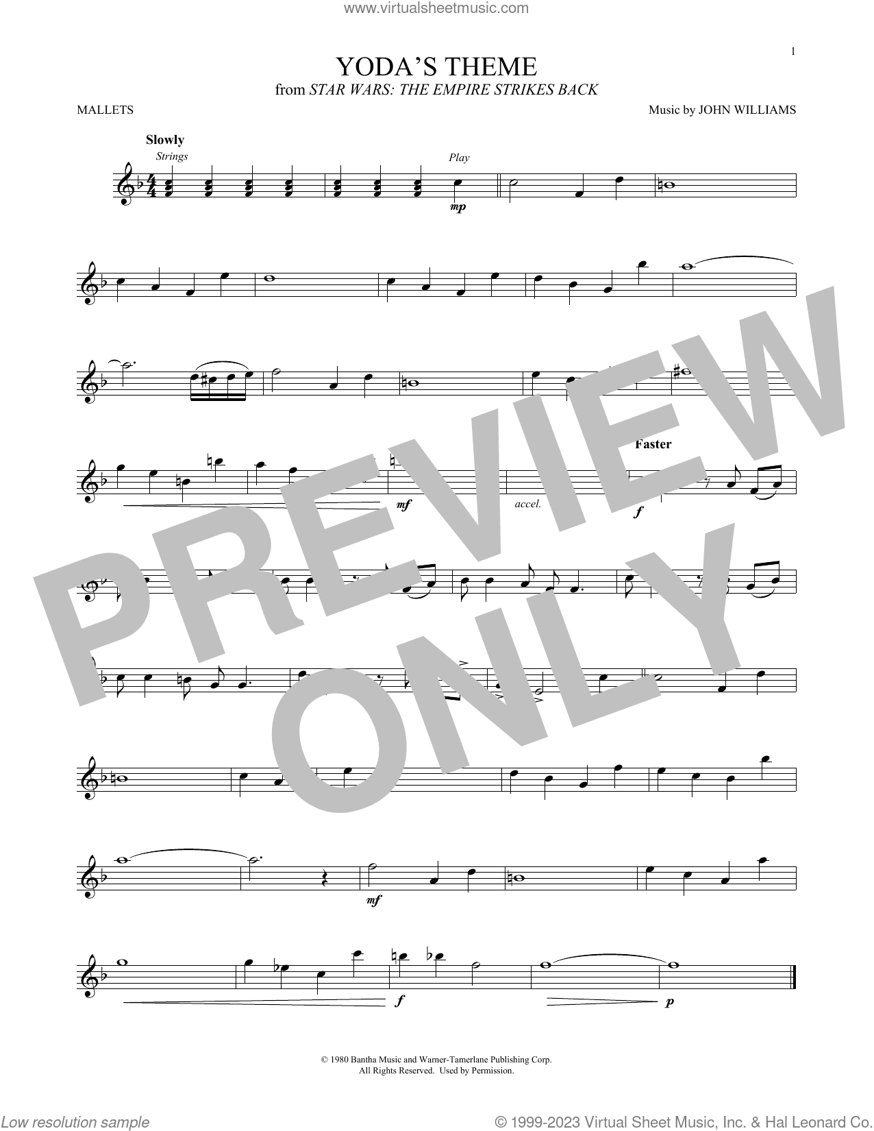 Yoda's Theme (from Star Wars: The Empire Strikes Back)