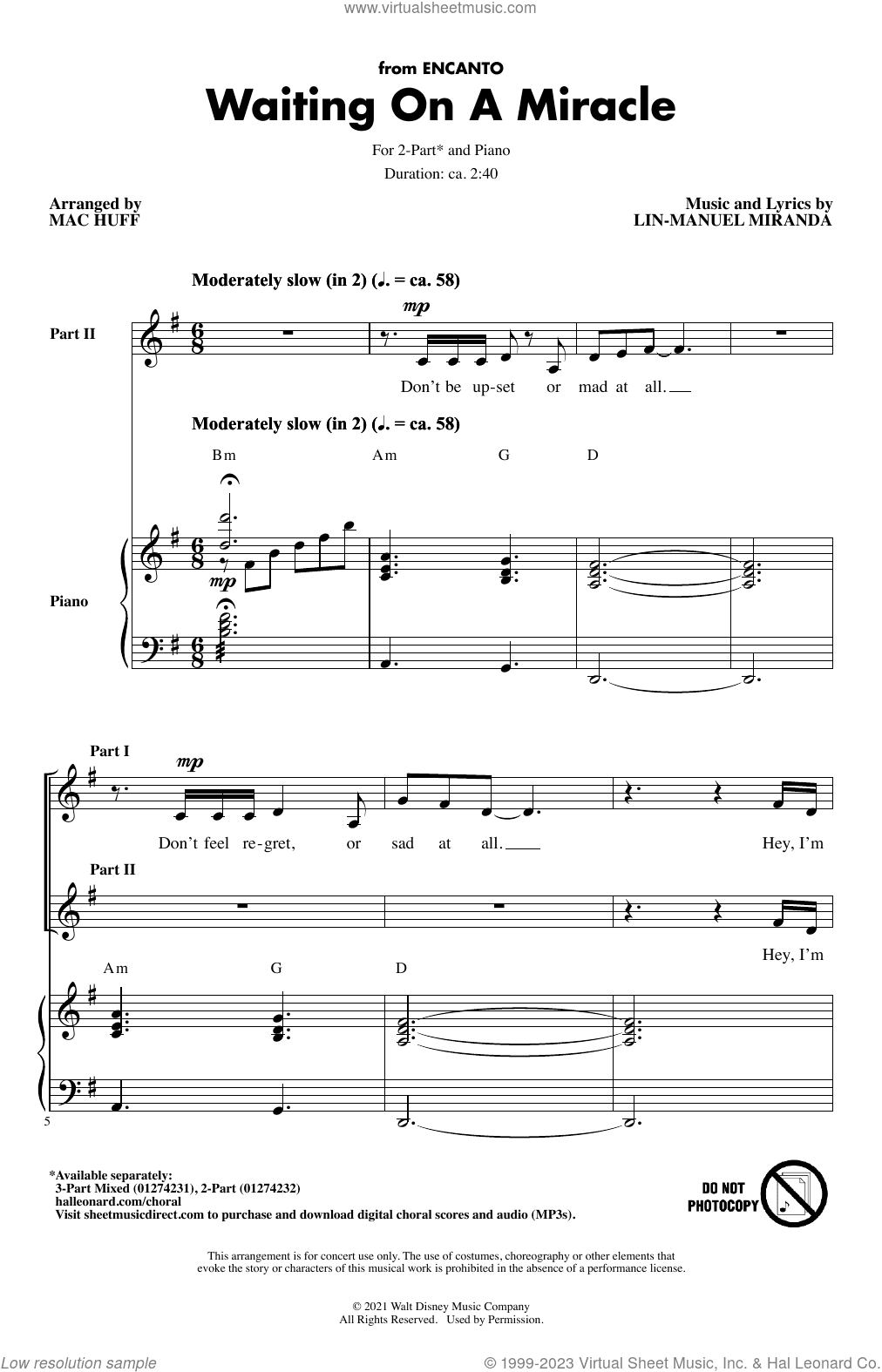Waiting On A Miracle (from Encanto) (arr. Mac Huff)