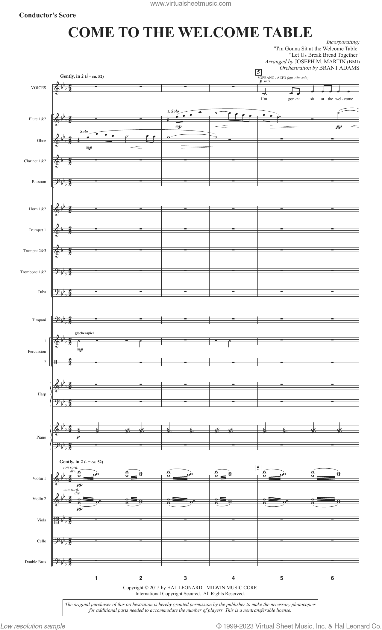 Come To The Welcome Table (Full Orchestra)