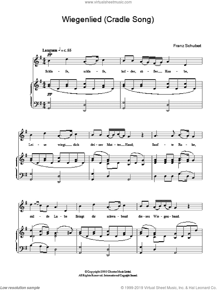 Wiegenlied (Cradle Song) Op.98 No.2