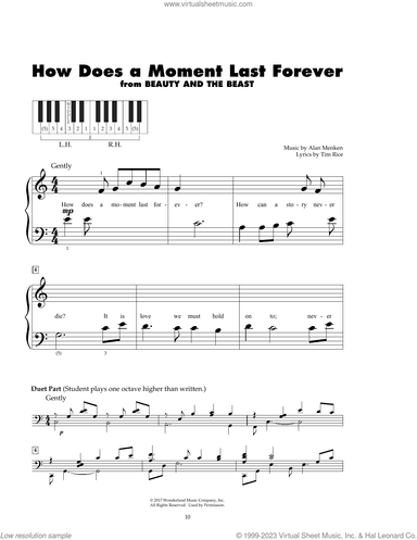 How Does A Moment Last Forever (from Beauty and the Beast)