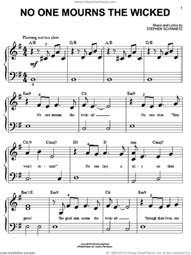 No One Mourns The Wicked (from Wicked)