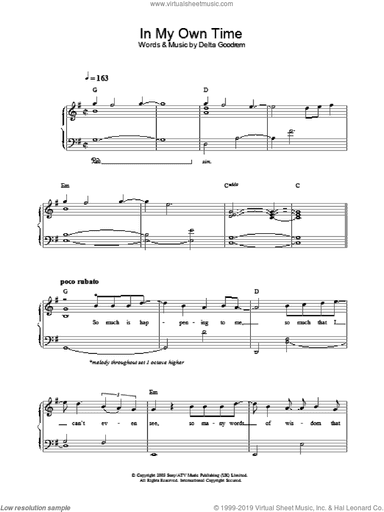 In My Own Time, (intermediate)