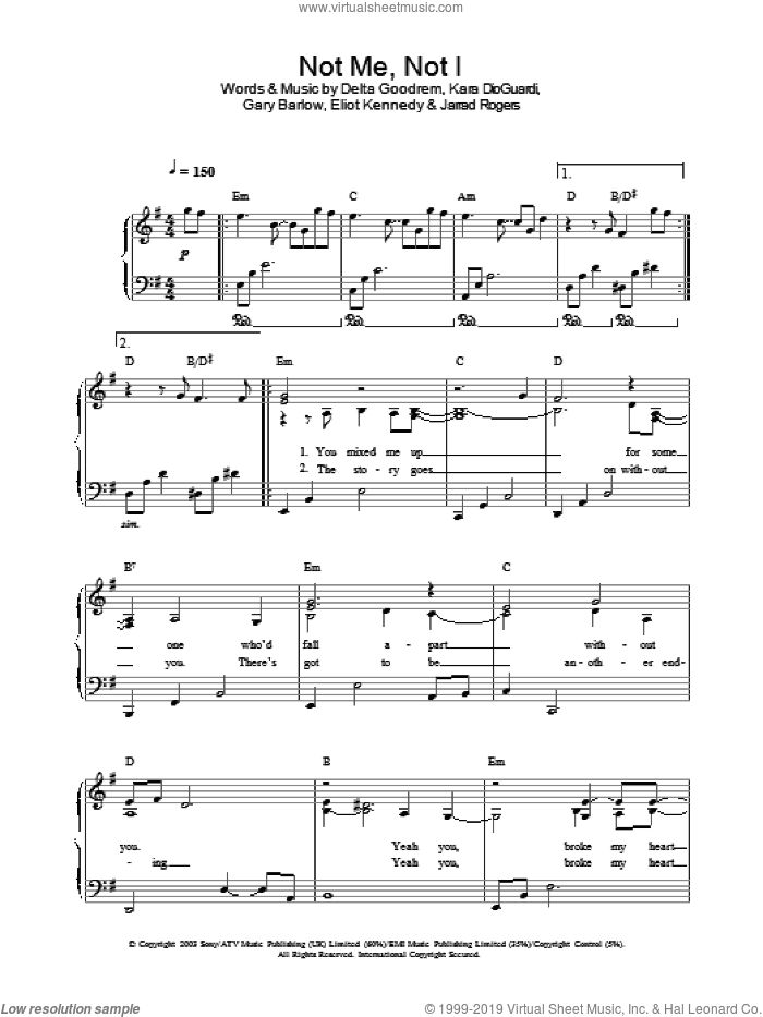 Not Me, Not I, (intermediate)