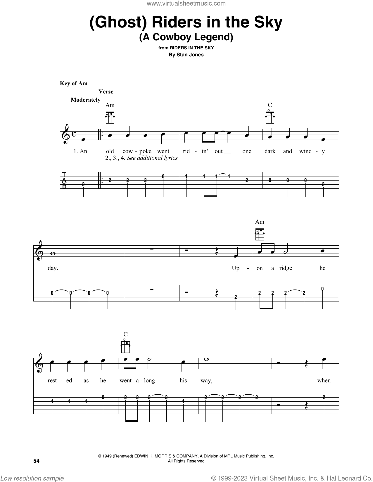 (Ghost) Riders In The Sky (A Cowboy Legend) (arr. Fred Sokolow)