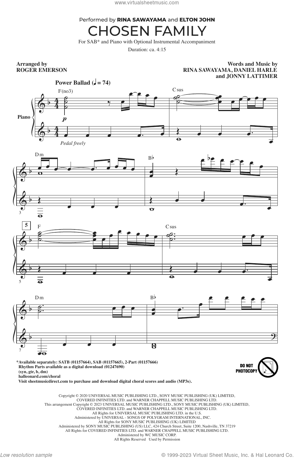 Chosen Family (arr. Roger Emerson)