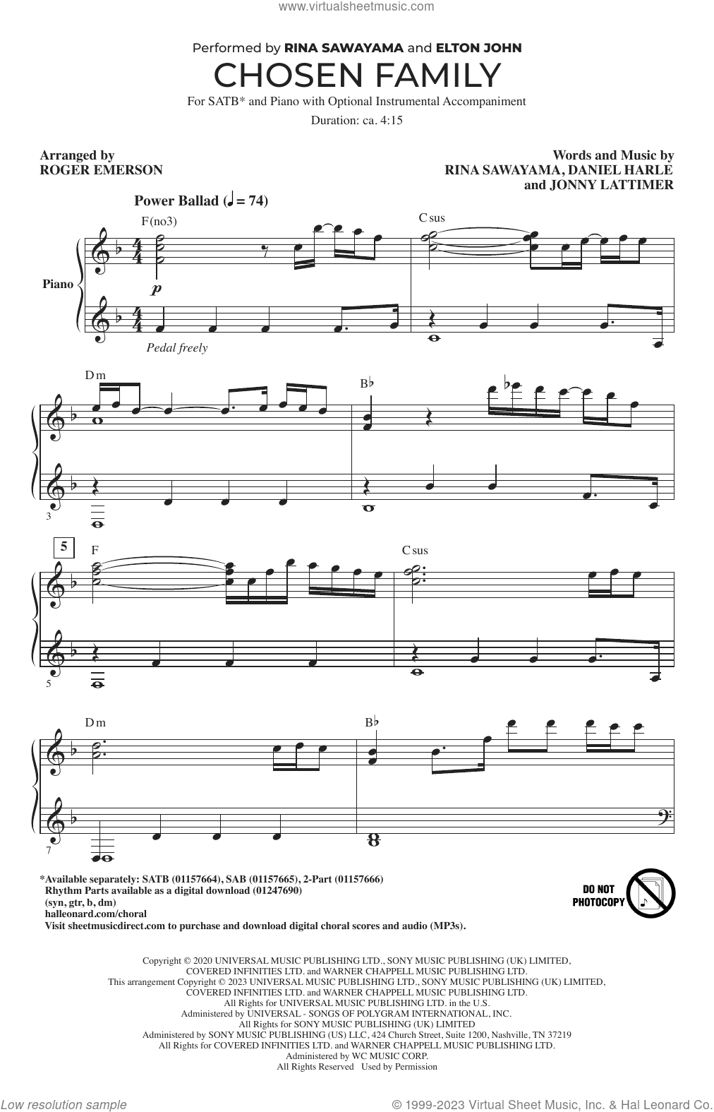 Chosen Family (arr. Roger Emerson)