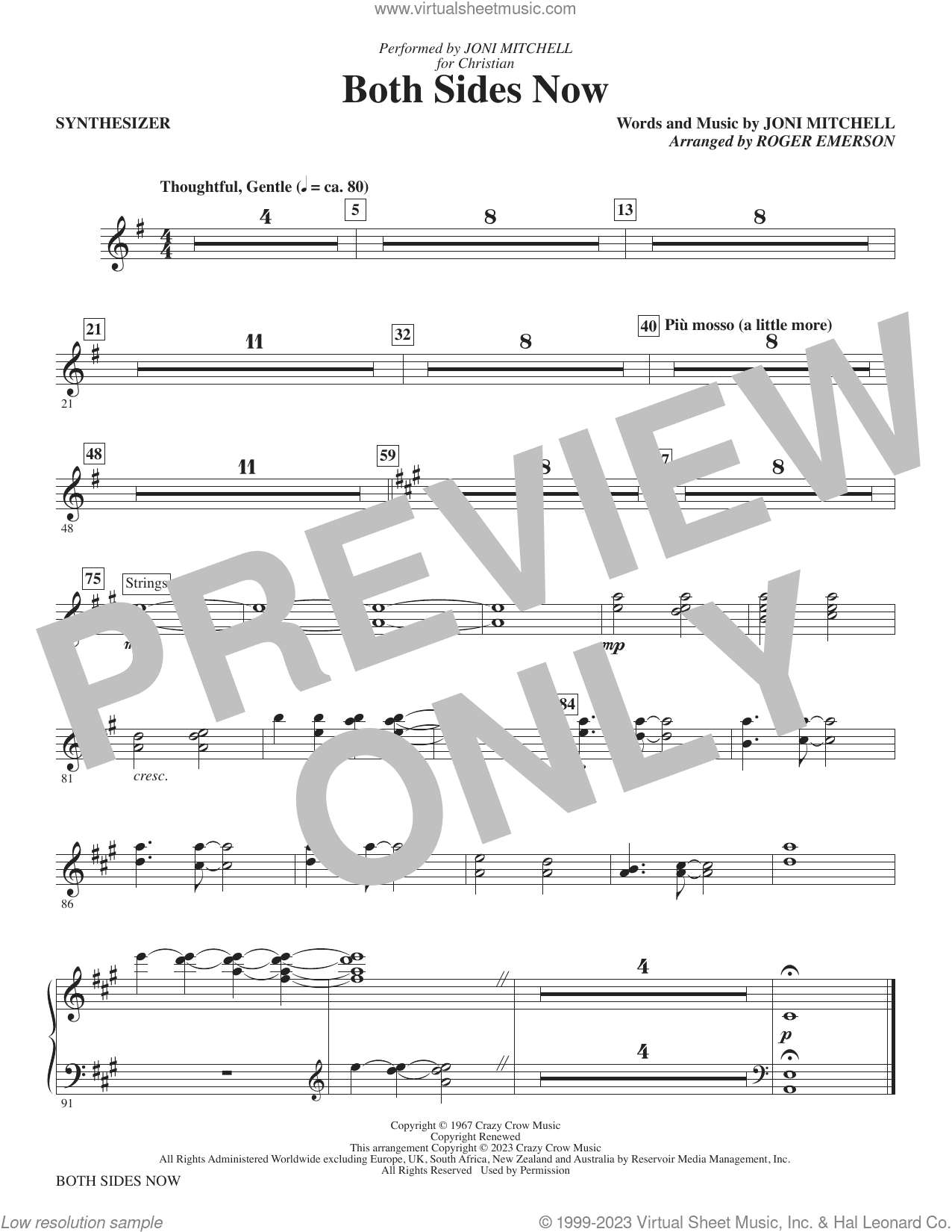 Both Sides Now (arr. Roger Emerson) (complete set of parts)