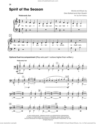 Spirit Of The Season (from The Polar Express) (arr. Tom Gerou)