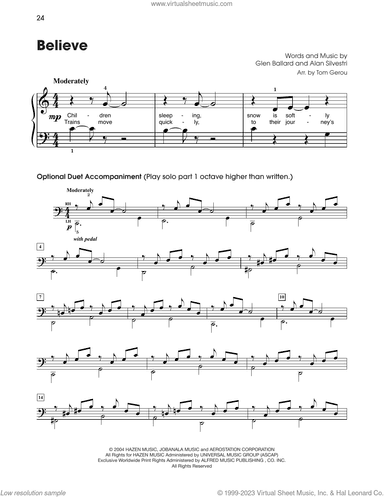 Believe (from The Polar Express) (arr. Tom Gerou)