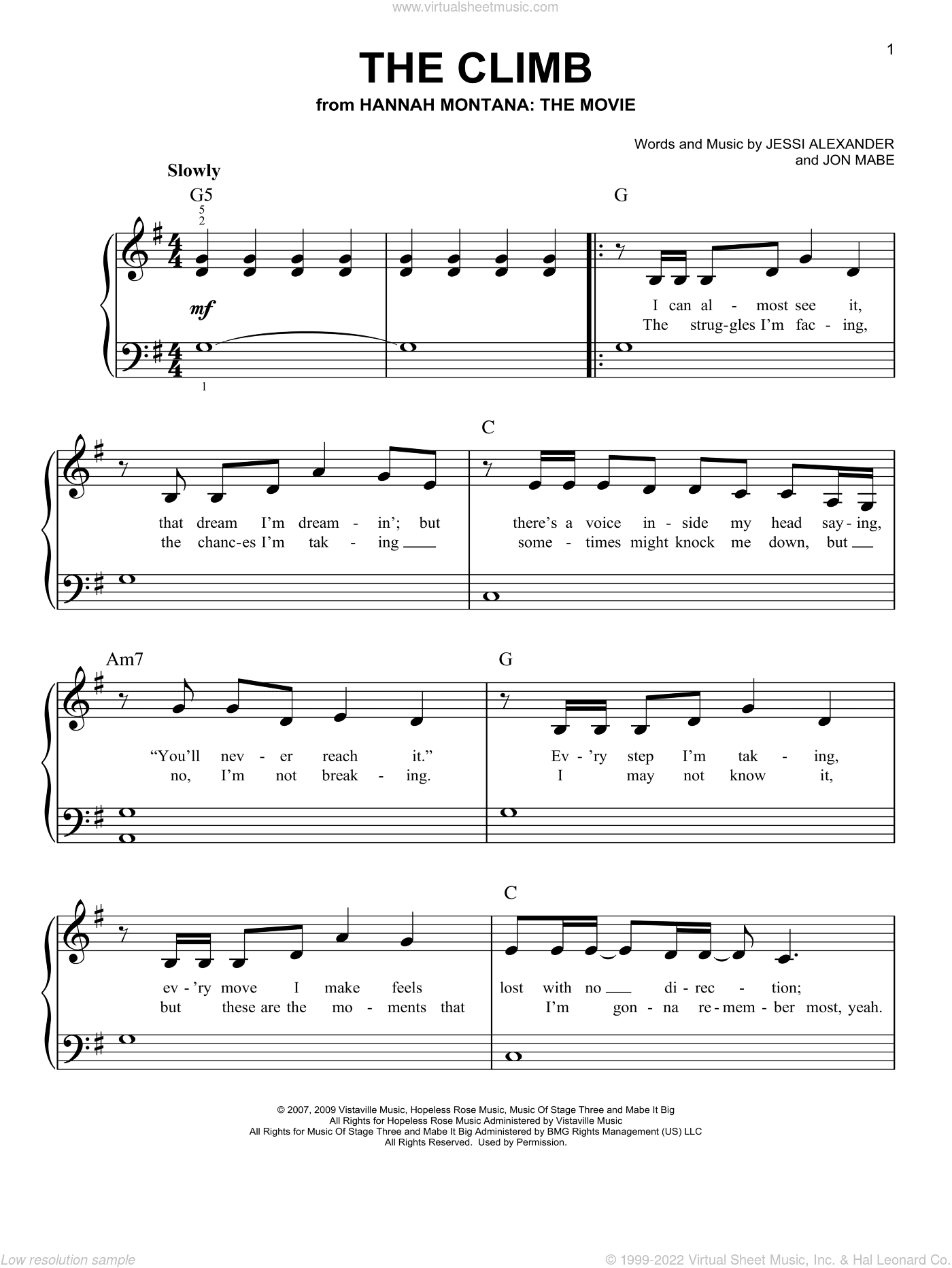 The Climb (from Hannah Montana: The Movie)