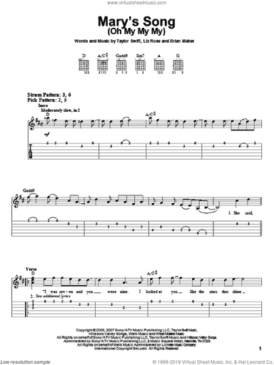 Mary's Song (Oh My My My)