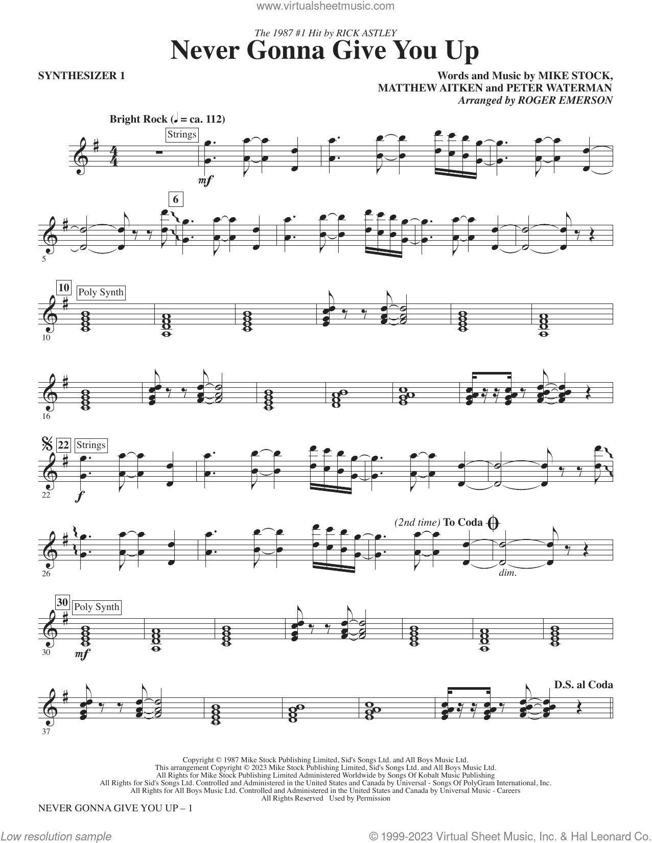 Never Gonna Give You Up (arr. Roger Emerson)