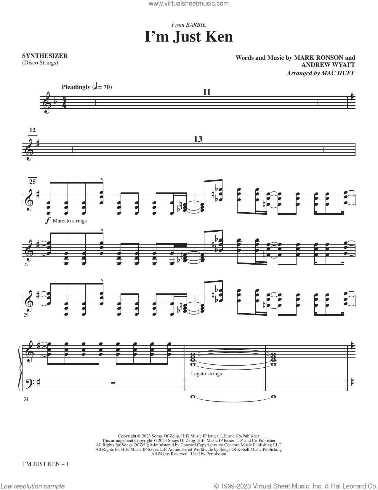 I'm Just Ken (from Barbie) (arr. Mac Huff)