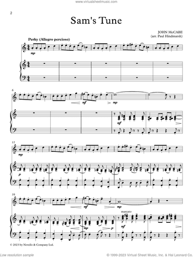 Sam's Tune (arr. Paul Hindmarsh)