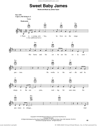 Sweet Baby James (arr. Fred Sokolow)