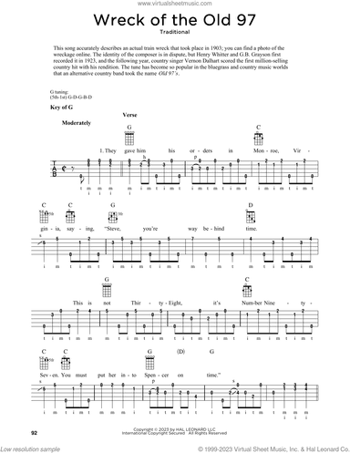 Wreck Of The Old 97 (arr. Fred Sokolow)