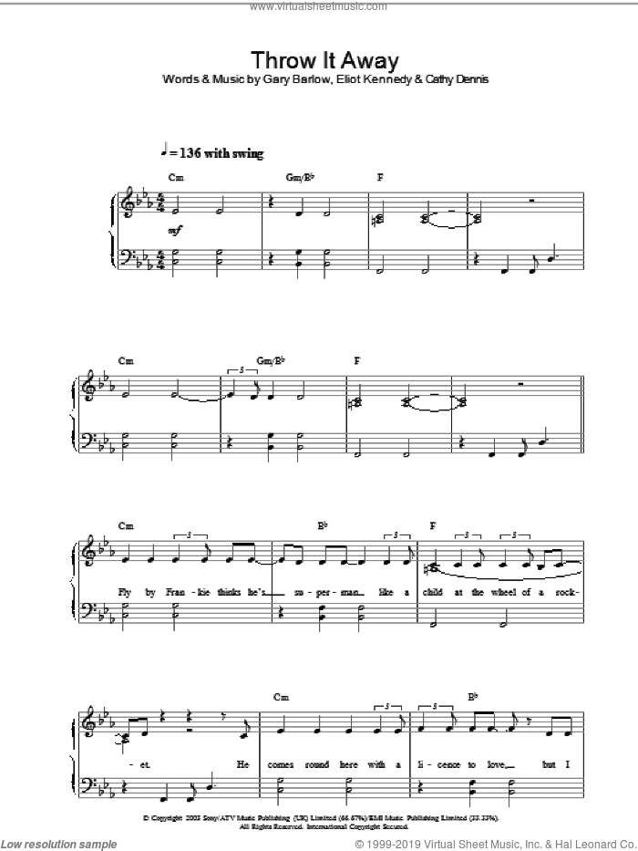 Throw It Away, (intermediate)