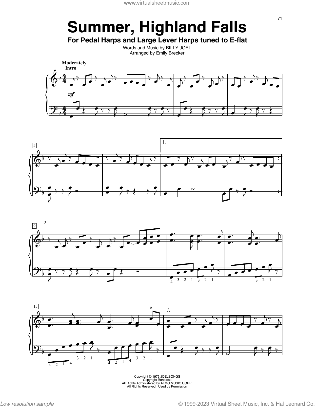 Summer, Highland Falls (arr. Emily Brecker)