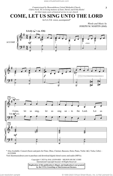 Come, Let Us Sing Unto The Lord