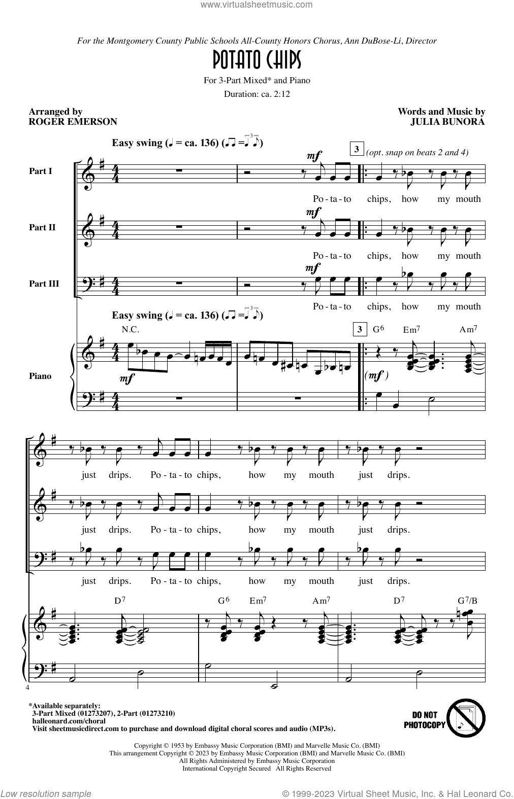 Potato Chips (arr. Roger Emerson)