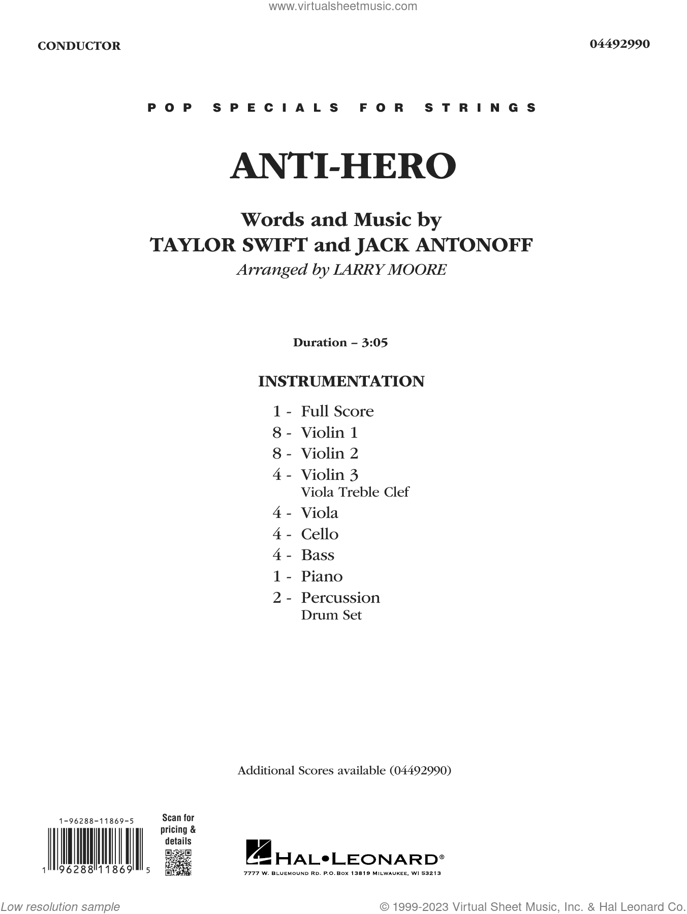 Anti-Hero (arr. Larry Moore) (COMPLETE)