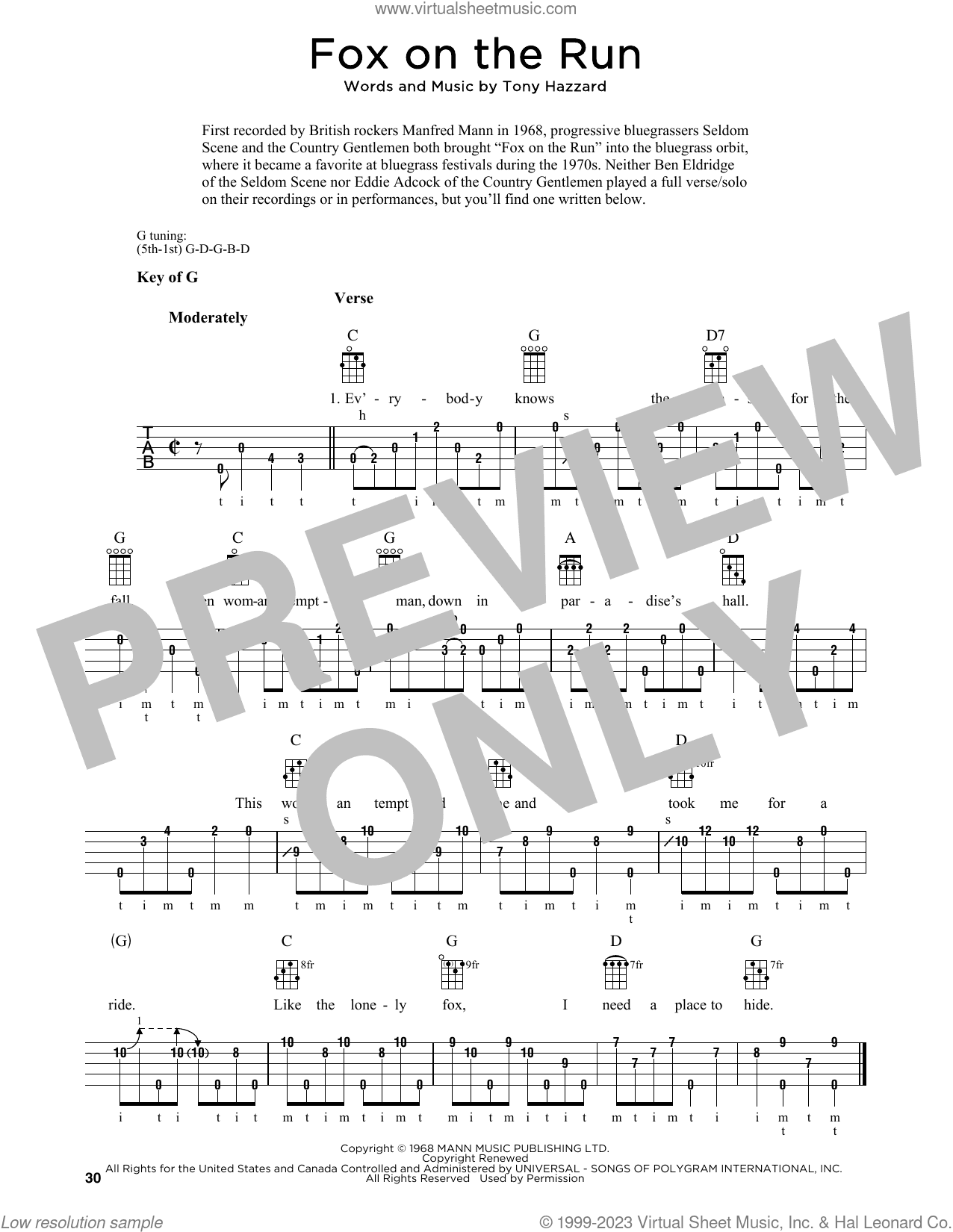 Fox On The Run (arr. Fred Sokolow)