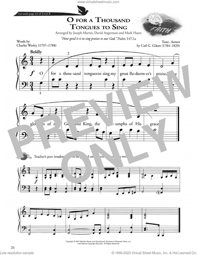 O For A Thousand Tongues To Sing
