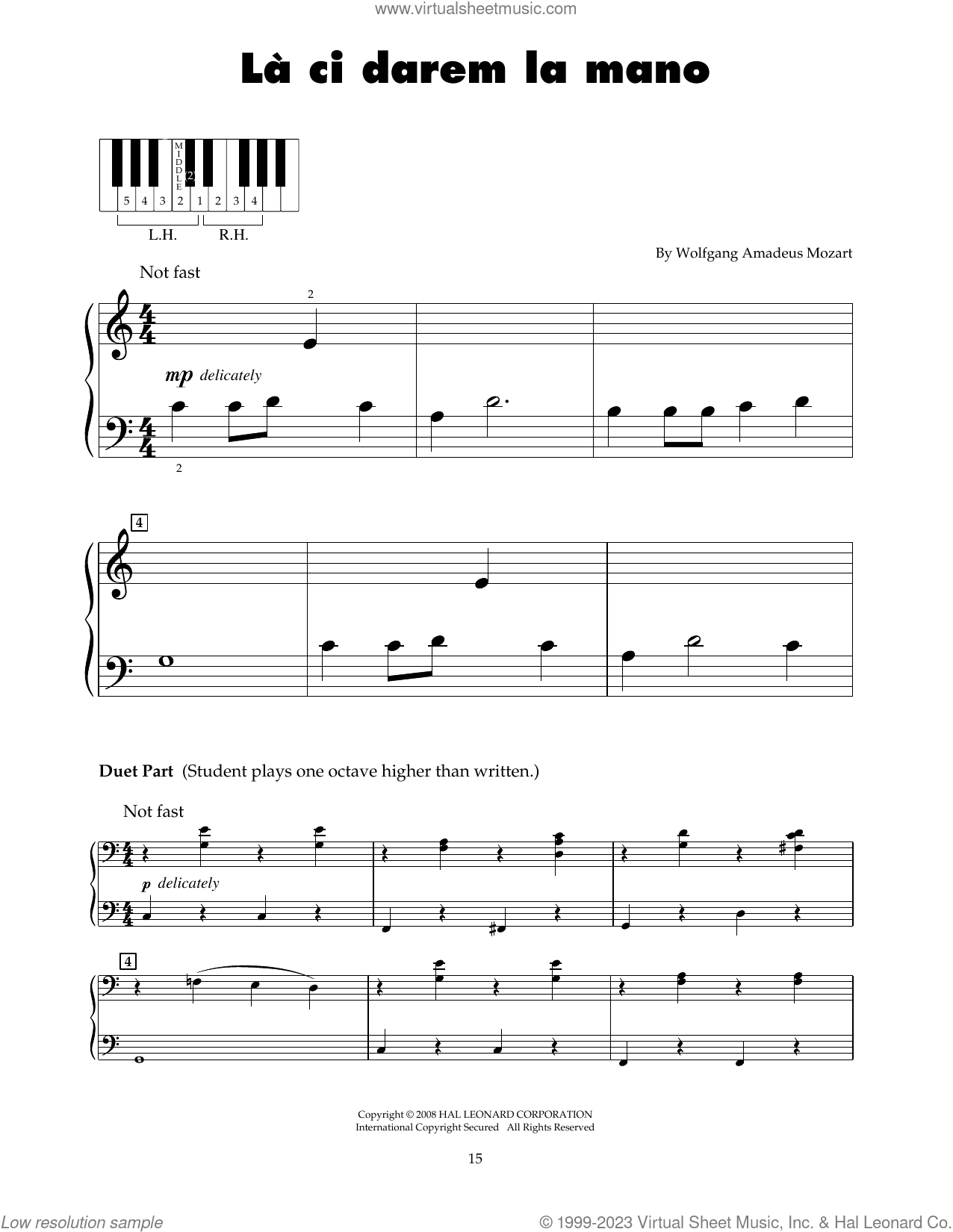 La Ci Darem La Mano (arr. Carol Klose)