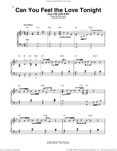 Can You Feel The Love Tonight (from The Lion King)