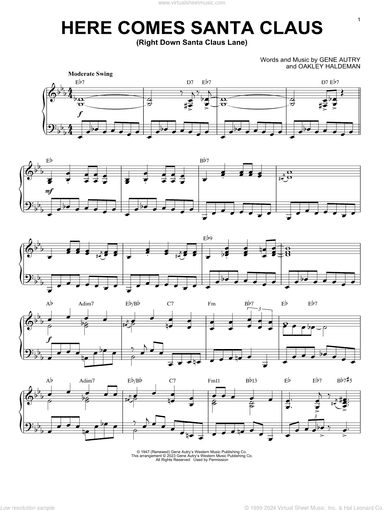 Here Comes Santa Claus [Boogie Woogie version] (arr. Brent Edstrom)