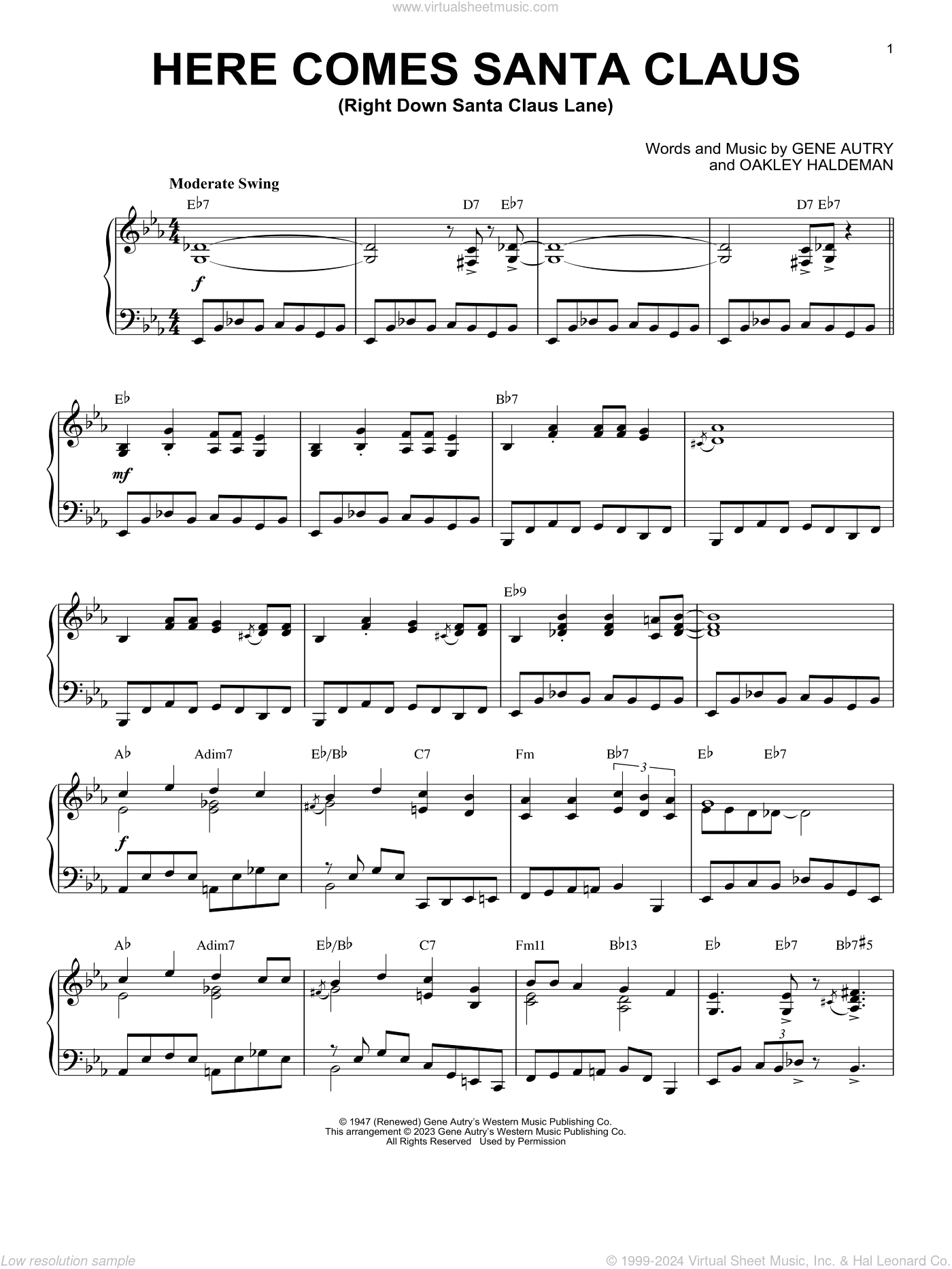 Here Comes Santa Claus [Boogie Woogie version] (arr. Brent Edstrom)