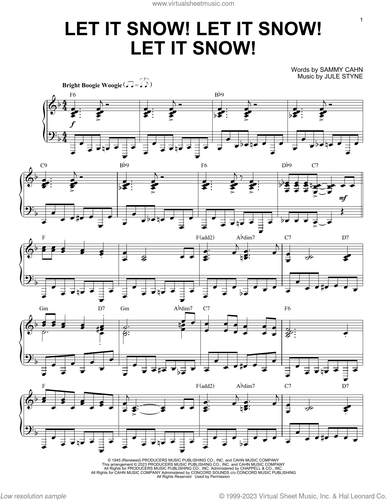 Let It Snow! Let It Snow! Let It Snow! [Boogie Woogie version] (arr. Brent Edstrom)