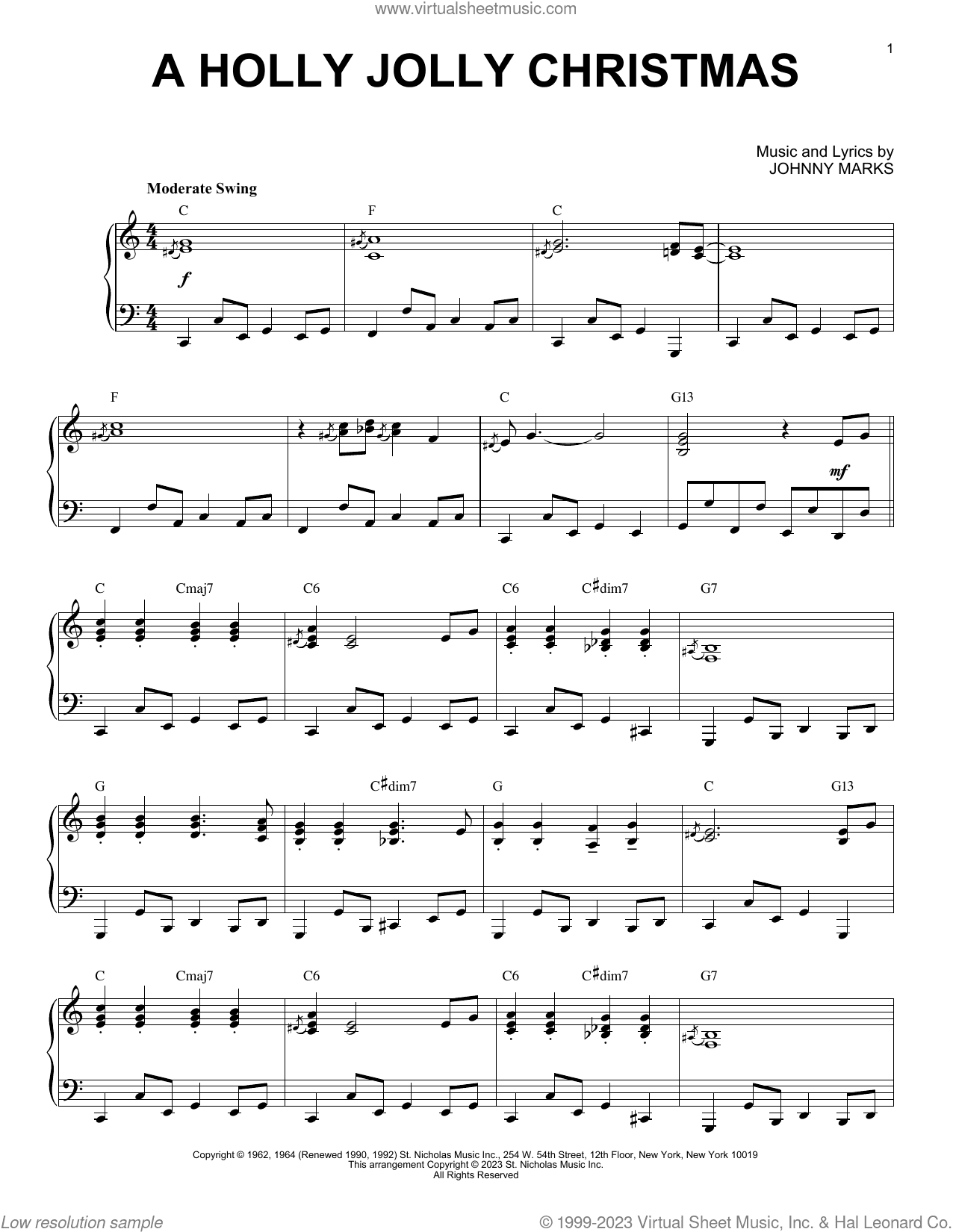 A Holly Jolly Christmas [Boogie Woogie version] (arr. Brent Edstrom)