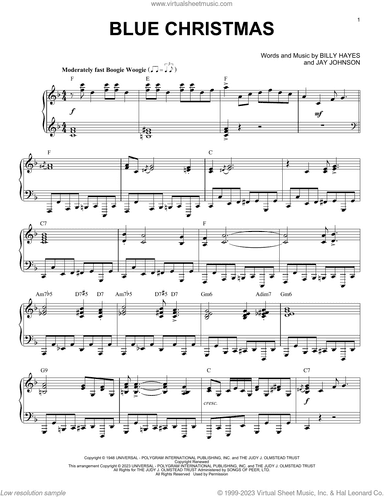 Blue Christmas [Boogie Woogie version] (arr. Brent Edstrom)