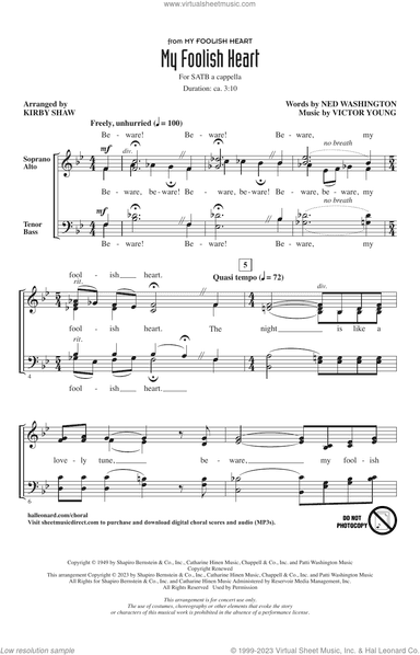 My Foolish Heart (arr. Kirby Shaw)