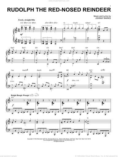 Rudolph The Red-Nosed Reindeer [Boogie Woogie version] (arr. Brent Edstrom)