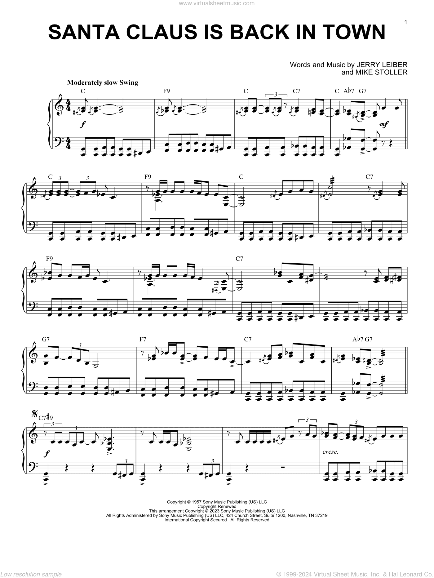 Santa Claus Is Back In Town [Boogie Woogie version] (arr. Brent Edstrom)