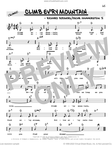 Climb Ev'ry Mountain (from The Sound Of Music) (Low Voice)