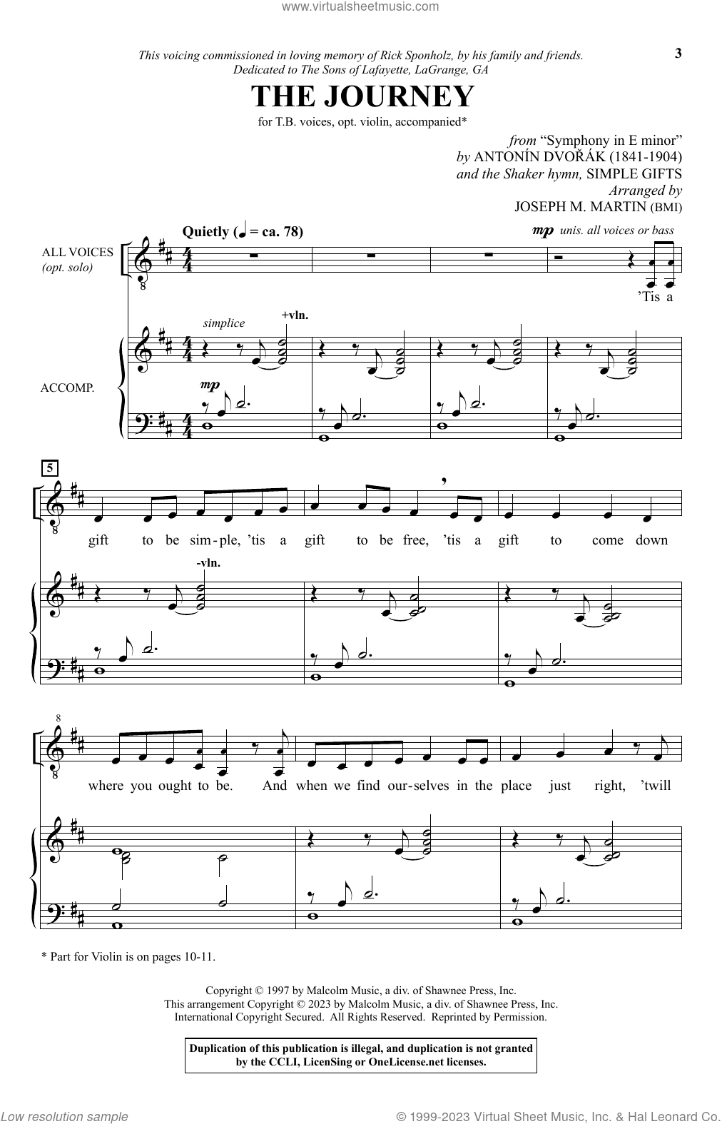 The Journey (with "Simple Gifts" and "Going Home")