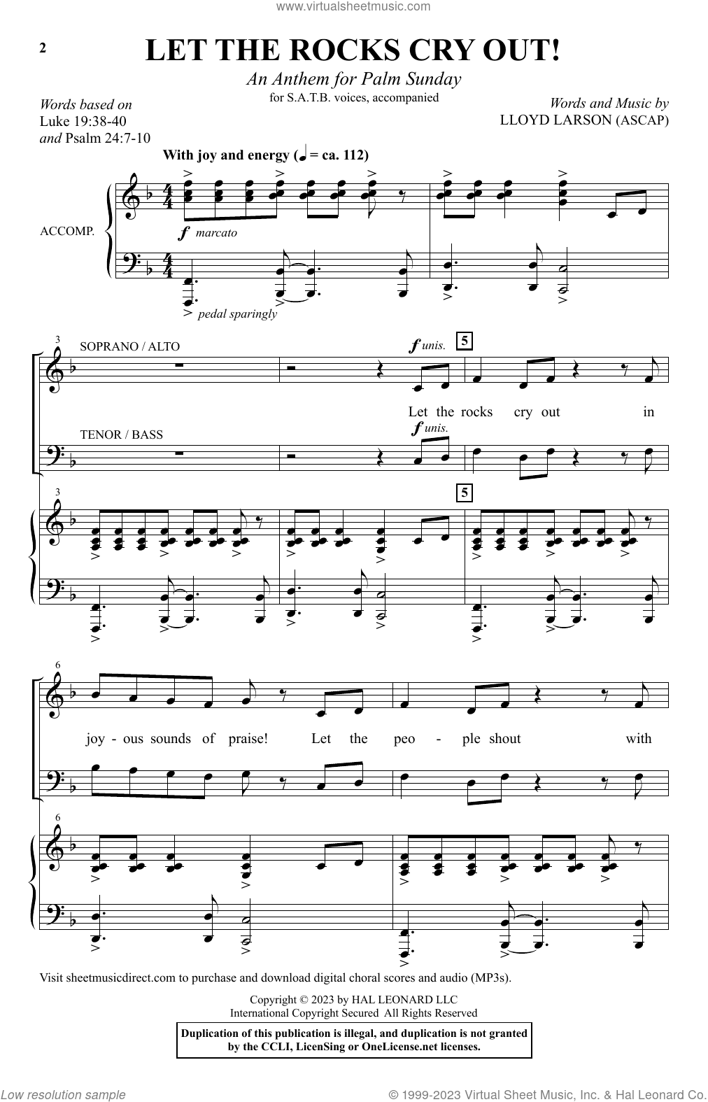 Let The Rocks Cry Out! (An Anthem For Palm Sunday)