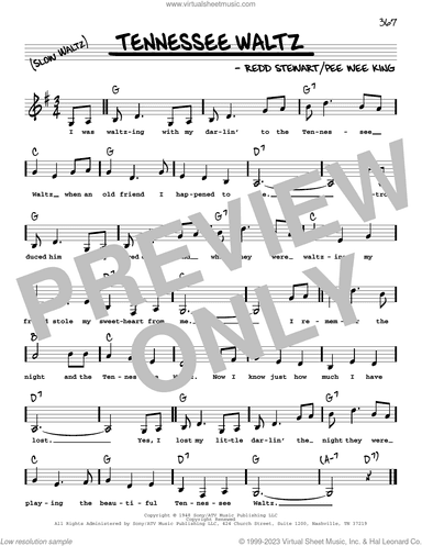 Tennessee Waltz (Low Voice)