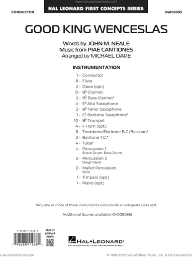 Good King Wenceslas (arr. Michael Oare) (COMPLETE)