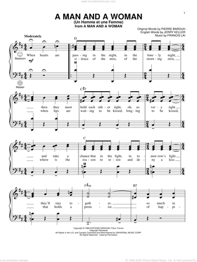 A Man And A Woman (Un Homme Et Une Femme) (arr. Gary Meisner)