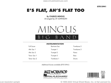 E's Flat, Ah's Flat Too (arr. Sy Johnson)
