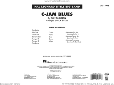 C-Jam Blues (arr. Rick Stitzel) (COMPLETE)