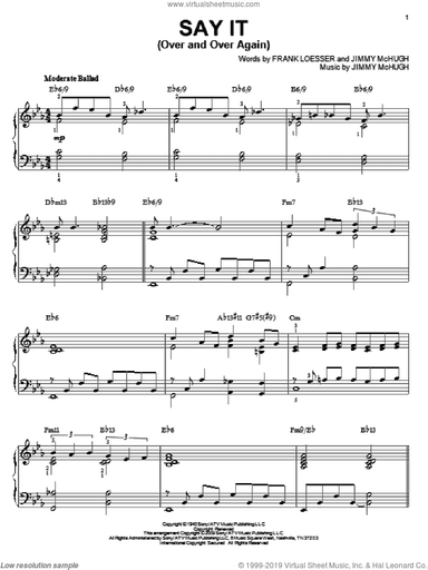 Say It (Over And Over Again) [Jazz version] (arr. Brent Edstrom)