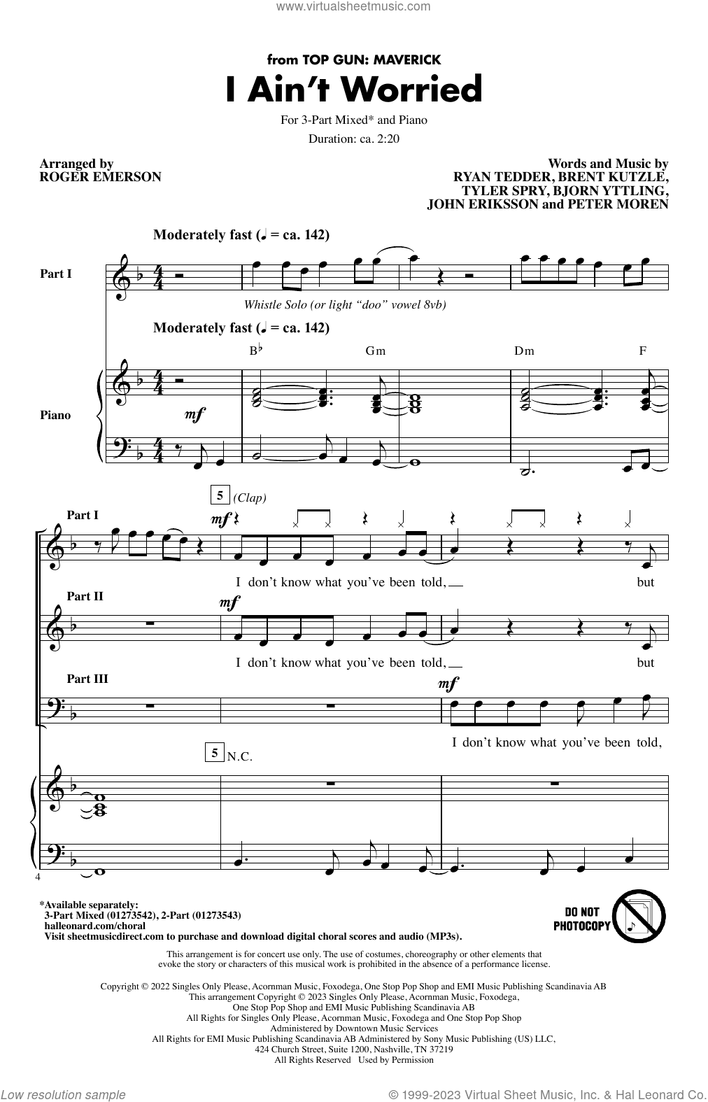 I Ain't Worried (arr. Roger Emerson)