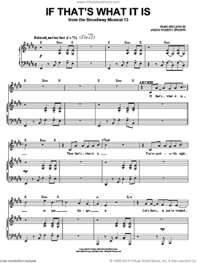 If That's What It Is (from 13: The Musical)